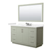 Custom image for Light Green with Brushed Nickel Trim / Carrara Cultured Marble / 58