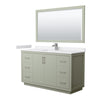 Custom image for Light Green with Brushed Nickel Trim / White Cultured Marble / 58
