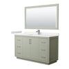 Custom image for Light Green with Brushed Nickel Trim / White Quartz / 58