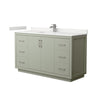 Custom image for Light Green with Brushed Nickel Trim / White Quartz / No Mirror