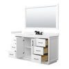 Custom image for White with Matte Black Trim / Carrara Cultured Marble / 58