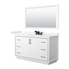 Custom image for White with Matte Black Trim / Carrara Cultured Marble / 58