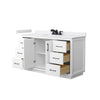 Custom image for White with Matte Black Trim / White Cultured Marble / No Mirror
