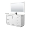 Custom image for White with Matte Black Trim / White Quartz / 58