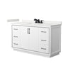 Custom image for White with Matte Black Trim / White Quartz / No Mirror