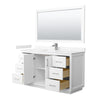 Custom image for White with Brushed Nickel Trim / Carrara Cultured Marble / 58