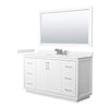 Custom image for White with Brushed Nickel Trim / Carrara Cultured Marble / 58