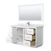 Custom image for White with Brushed Nickel Trim / White Carrara Marble / 58