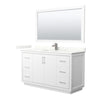 Custom image for White with Brushed Nickel Trim / Giotto Quartz / 58