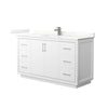 Custom image for White with Brushed Nickel Trim / Giotto Quartz / No Mirror