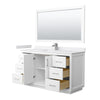 Custom image for White with Brushed Nickel Trim / White Cultured Marble / 58