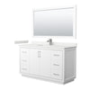 Custom image for White with Brushed Nickel Trim / White Quartz / 58