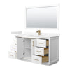 Custom image for White with Satin Bronze Trim / Carrara Cultured Marble / 58