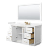 Custom image for White with Satin Bronze Trim / Carrara Cultured Marble / 58