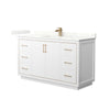 Custom image for White with Satin Bronze Trim / Giotto Quartz / No Mirror