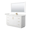 Custom image for White with Satin Bronze Trim / White Quartz / 58