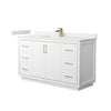 Custom image for White with Satin Bronze Trim / White Quartz / No Mirror