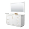 Custom image for White with Satin Bronze Trim / White Quartz / 58