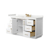 Custom image for White with Satin Bronze Trim / White Quartz / No Mirror