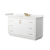 Custom image for White with Satin Bronze Trim / White Quartz / No Mirror