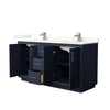 Custom image for Dark Blue with Brushed Nickel Trim / Giotto Quartz / No Mirror