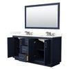 Custom image for Dark Blue with Brushed Nickel Trim / Giotto Quartz / 58