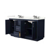 Custom image for Dark Blue with Brushed Nickel Trim / Giotto Quartz / No Mirror