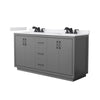 Custom image for Dark Gray with Matte Black Trim / White Cultured Marble / No Mirror