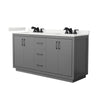 Custom image for Dark Gray with Matte Black Trim / White Quartz / No Mirror