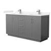 Custom image for Dark Gray with Brushed Nickel Trim / Carrara Cultured Marble / No Mirror