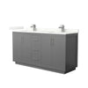 Custom image for Dark Gray with Brushed Nickel Trim / Giotto Quartz / No Mirror