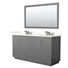 Custom image for Dark Gray with Brushed Nickel Trim / Giotto Quartz / 58