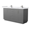 Custom image for Dark Gray with Brushed Nickel Trim / White Cultured Marble / No Mirror