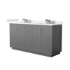 Custom image for Dark Gray with Brushed Nickel Trim / White Cultured Marble / No Mirror
