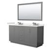 Custom image for Dark Gray with Brushed Nickel Trim / White Quartz / 58