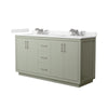 Custom image for Light Green with Brushed Nickel Trim / Carrara Cultured Marble / No Mirror