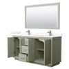 Custom image for Light Green with Brushed Nickel Trim / Giotto Quartz / 58