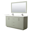 Custom image for Light Green with Brushed Nickel Trim / Giotto Quartz / 58