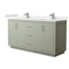 Custom image for Light Green with Brushed Nickel Trim / White Cultured Marble / No Mirror