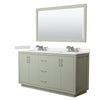Custom image for Light Green with Brushed Nickel Trim / White Quartz / 58