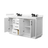 Custom image for White with Matte Black Trim / Carrara Cultured Marble / No Mirror