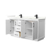 Custom image for White with Matte Black Trim / Giotto Quartz / No Mirror
