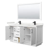 Custom image for White with Matte Black Trim / White Quartz / 58