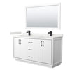 Custom image for White with Matte Black Trim / White Quartz / 58