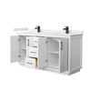 Custom image for White with Matte Black Trim / White Quartz / No Mirror