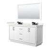 Custom image for White with Matte Black Trim / White Quartz / 58