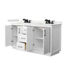 Custom image for White with Matte Black Trim / White Quartz / No Mirror