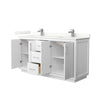 Custom image for White with Brushed Nickel Trim / Giotto Quartz / No Mirror