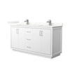 Custom image for White with Brushed Nickel Trim / Giotto Quartz / No Mirror