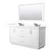 Custom image for White with Brushed Nickel Trim / Giotto Quartz / 58